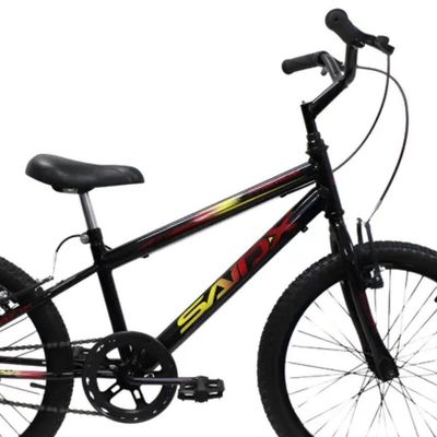 Bicicleta Aro 20 Bike Infantil Saidx Premium Feminina E Masculina Preto Verme Amare