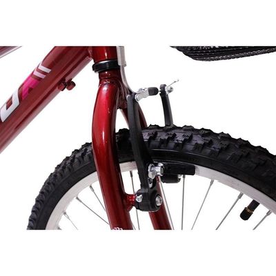 Bicicleta Aro 20 Bike Infantil Meninas Feminina Com Cesta Saidx Vermelho