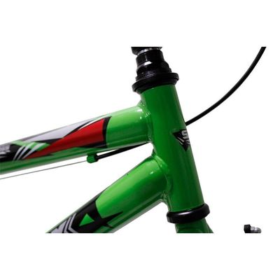 Bicicleta Aro 20 Bike Bmx Cross Freestyle Infantil Saidx Verde Kawasaki