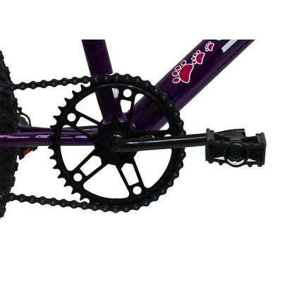 Bicicleta Aro 20 Bike Infantil Meninas Feminina Com Cesta Saidx Violeta