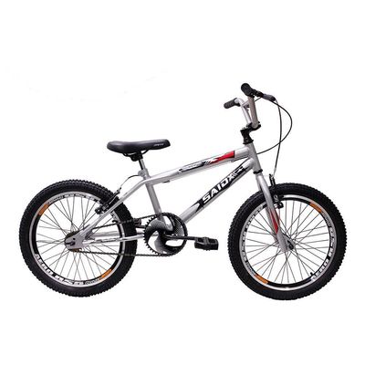 Bicicleta Aro 20 Bike Bmx Cross Freestyle Infantil Saidx Prata