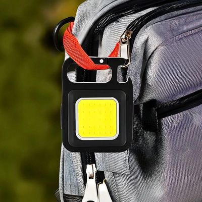 Lanterna Recarregável Chaveiro Multifunção Led Cob Abridor