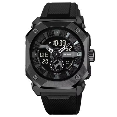 Relógio Esportivo Luz Led Masculino Cronômetro Impermeável Multifuncional Preto