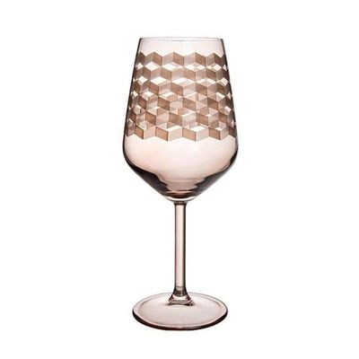 Taça Copa E Cia Geo 490ml Em Vidro âmbar