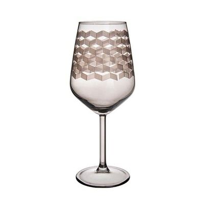 Taça Copa E Cia Geo 490ml Em Vidro Fumê