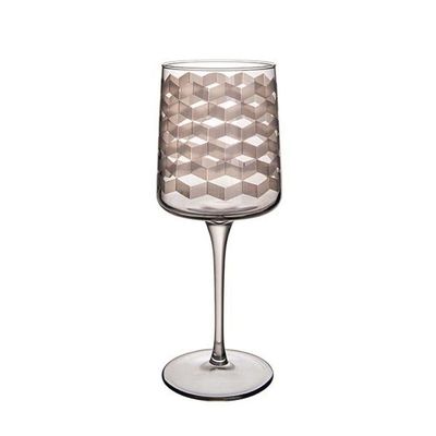 Taça Copa E Cia Geo 320ml Em Vidro Fumê