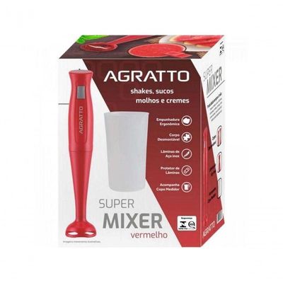 Super Mixer Agratto Mxv-02 200w Vermelho 220V