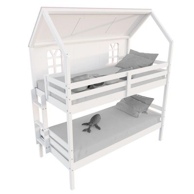 Beliche Casinha Bela Com Coração 2 Gavetas Madeira Maciça Branco/rosa Housin
