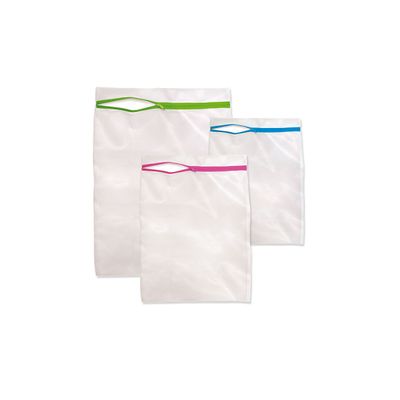 Kit Saco para Lavar Roupa Plast-Leo com 3 Peças Branco UNICA