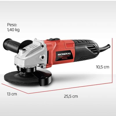 Esmerilhadeira Angular Mondial FES-02 4-1/2" - 850W 127V UNICA