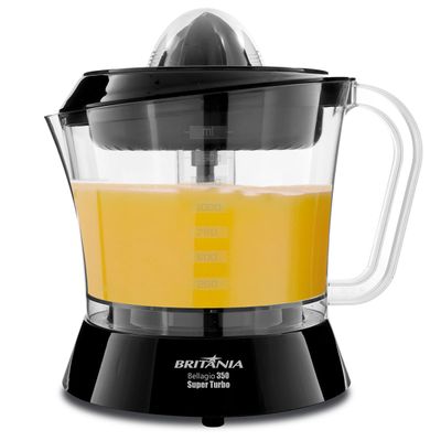 Espremedor de Frutas Britânia Bellagio 350 Turbo Preto 127V