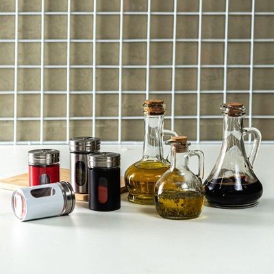 Galheteiro De Azeite Vinagre Molhos Vidro C-tampa Cortiça 180ml