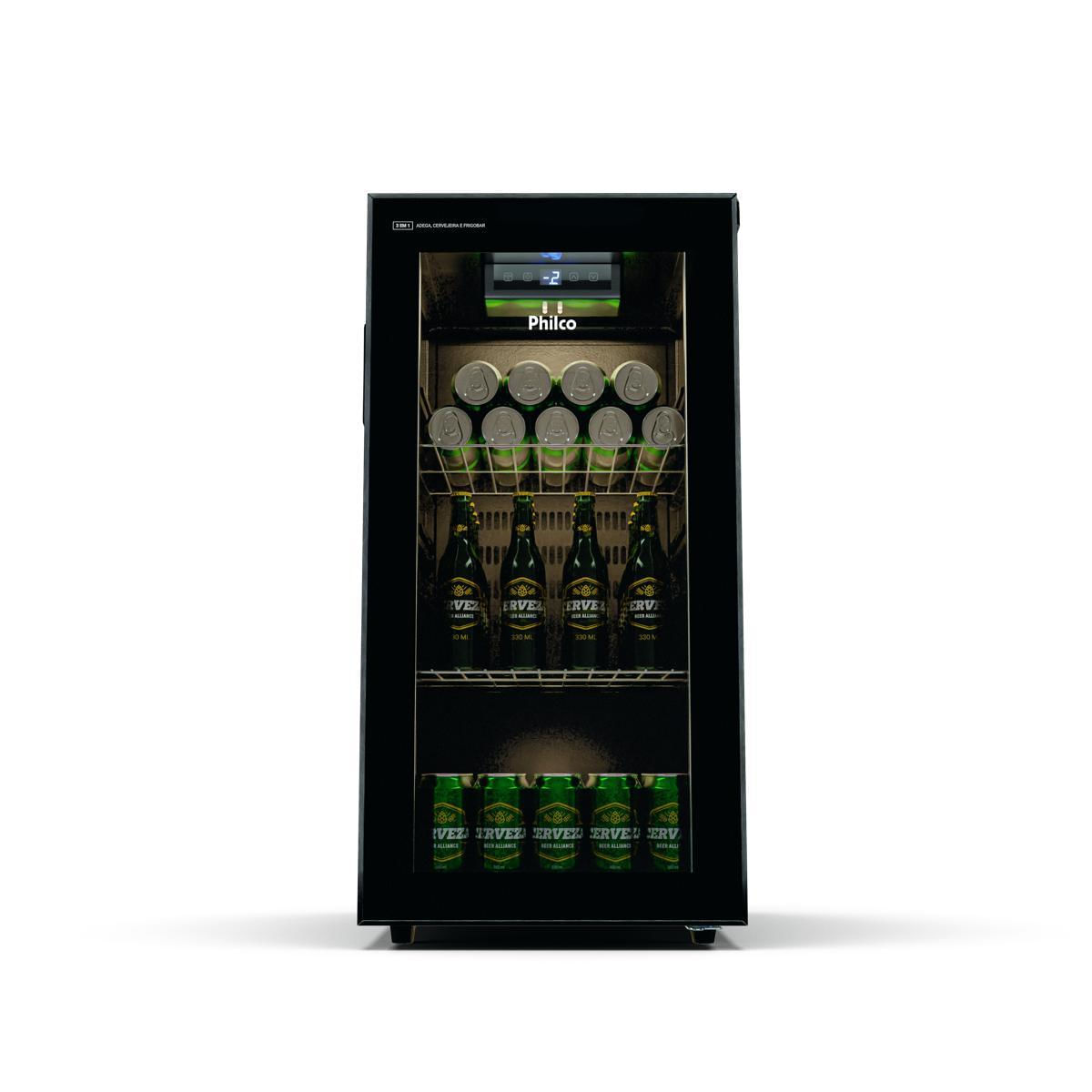 Geladeira/refrigerador 82 Litros 1 Porta Preto - Philco - 220v - Pcv142p