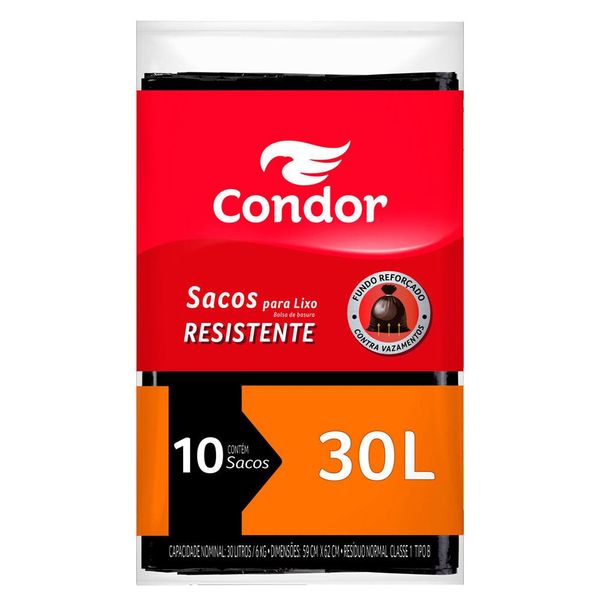 Saco para Lixo 30L Tipo B com 10 Unidades Condor 146