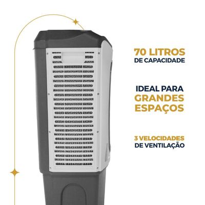Climatizador de Ar Britânia 70L 4 em 1 BCL70 3 velocidades 220V