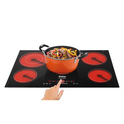 Cooktop Elétrico Philco 5 Queimadores 8400W Volcano PCT55VC 220V 220V