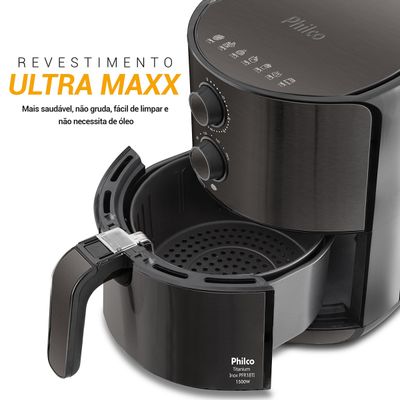 Air Fryer Philco 4,6L 1500W Titanium Inox PFR18TI 220V