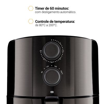 Air Fryer Philco 4,6L 1500W Titanium Inox PFR18TI 220V