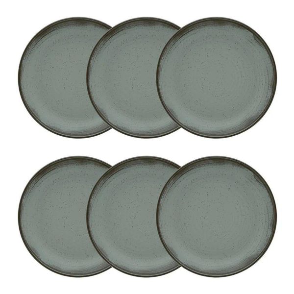 Conjunto De Pratos Fundos 06 Peças Flat Pacífico Oxford