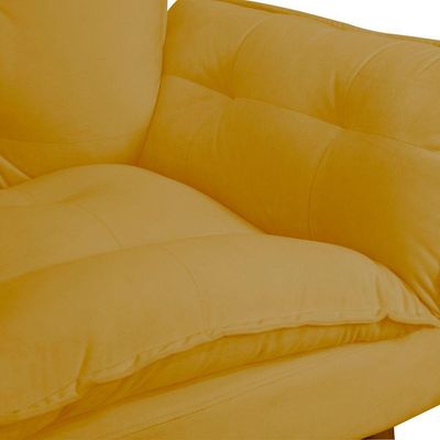 Poltrona Decorativa Para Sala E Quarto Opala Suede Herrero Cor:amarelo