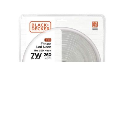 Kit Fita Led Neon 6500k 7w Plug 5m Ip65 Black + Decker 220V