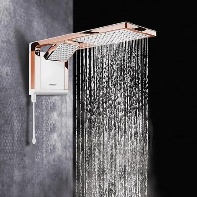 Chuveiro Acqua Duo Ultra Branco Rose Gold 7800W Lorenzetti 220V