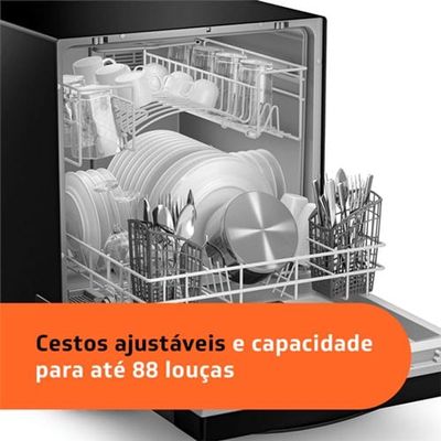 Lava-louças Brastemp 8 Serviços Preta BLF08AEANA 110V