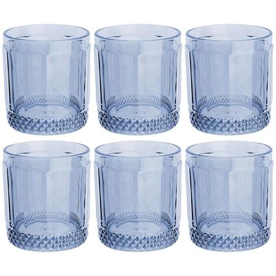 Conjunto de Copos Baixos L`Hermitage Splendor Azul 330 ml - 6 Peças