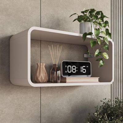Nicho Prateleira Decorativa Infantil 62,5x30cm Organizador Para Quarto E Decoração Bege Dunas