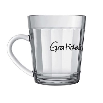 Caneca Nadir Americano em Vidro Decorado 270ml - Item Sortido UNICA