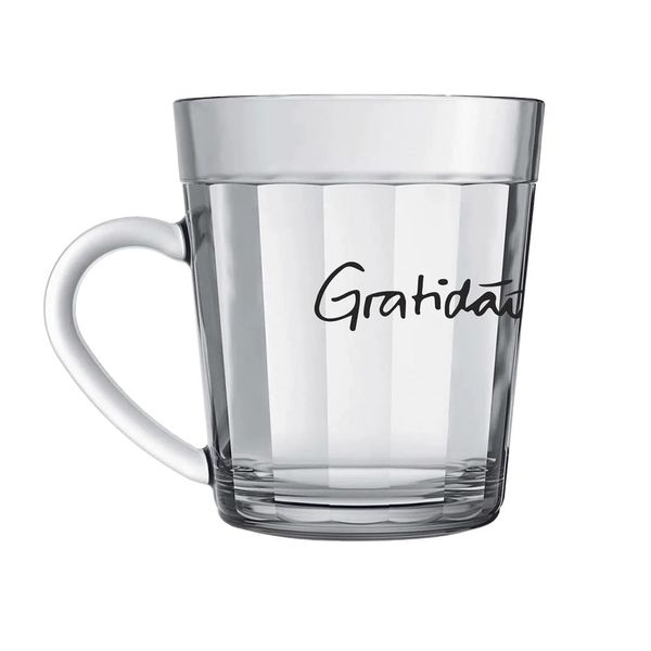 Caneca Nadir Americano em Vidro Decorado 270ml - Item Sortido UNICA