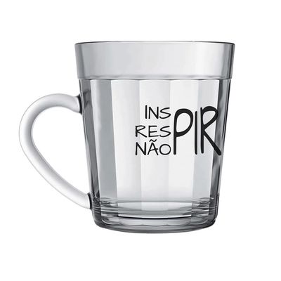 Caneca Nadir Americano em Vidro Decorado 270ml - Item Sortido UNICA