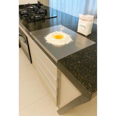 Estação de Corte Inox 304 60x40cm Tábua Profissional Gourmet