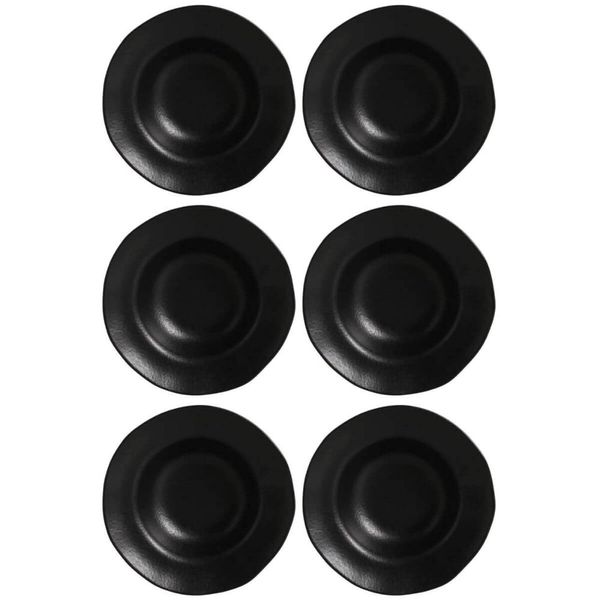 6 Pratos Sobremesa Orgânicos Preto Matte 250ml Porto Brasil