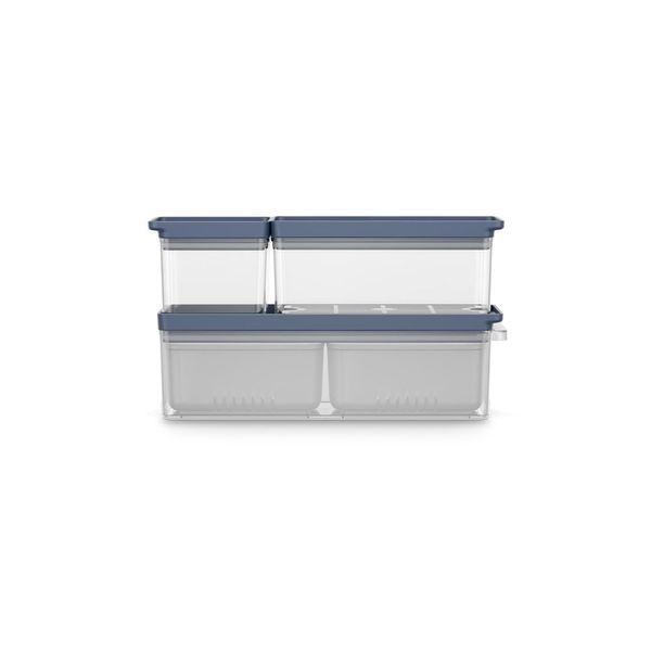 Kit Organizadores de Geladeira Electrolux Experience 3 Un Empilhável Modular com Escorredor Não se aplica