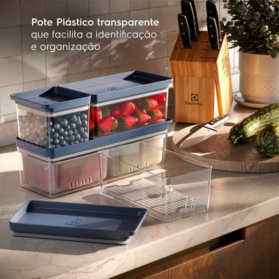 Organizador de Geladeira Electrolux Experience com Cesto Escorredor 2,3L Não se aplica