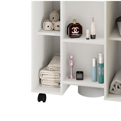 Gabinete Para Banheiro Pequin Bechara 2075554 Banheiro Branco-ripado - Ofertamo