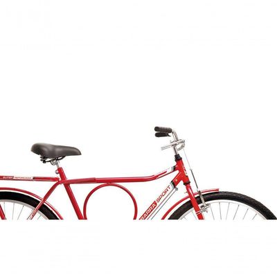 Bicicleta Colli Barra Sport Aro 26 Em Ferro Com Bagageiro E Capa Corrente Vermelho
