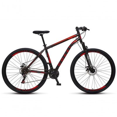 Bicicleta Athena Aro 29 Em Aço Com 21 Marchas Colli Preto Fosco-vermelho