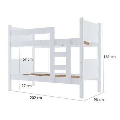 Beliche Resistente Fortaleza Em Mdf Vira 2 Camas Solteiro Branco