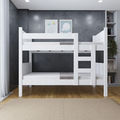 Beliche Resistente Fortaleza Em Mdf Vira 2 Camas Solteiro Branco