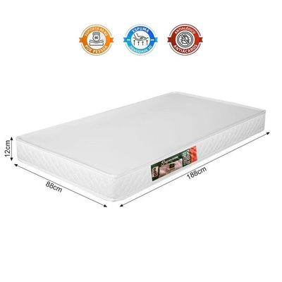 Beliche Resistente Fortaleza Em Mdf Vira 2 Camas Solteiro Nature Amadeirado Com 2 Colchões