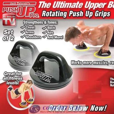 Apoio Flexao Giratorio Aparelho Bracos Push Up Pro Academia Casa Abdomen Triceps Ombro Profissional