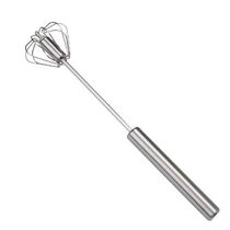 Batedor Automático Giratório Em Inox – Mixer Manual De Ovos E Massas Para Omeletes, Cremes E Bebidas