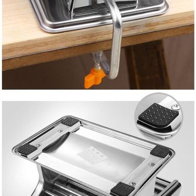Máquina De Macarrão Manual Em Inox Com Cilindro Ajustável 3 Tipos De Massas Lasanha E Talharim