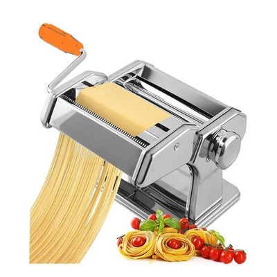 Máquina De Macarrão Manual Em Inox Com Cilindro Ajustável 3 Tipos De Massas Lasanha E Talharim