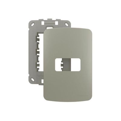 Placa Com Suporte Margirius B3 Colors 4x2 Para 1 Módulo Horizontal Pérola