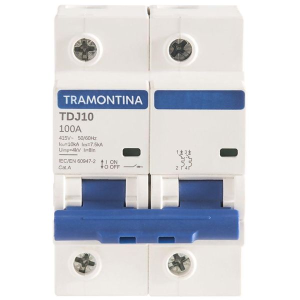 Minidisjuntor Tdj10ka 2 P 100 A Curva C Tramontina