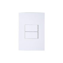 Interruptor Simples Duplo Margirius Sleek Com Placa 10a 4x2 Branco
