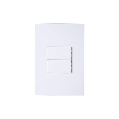 Interruptor Simples Duplo Margirius Sleek Com Placa 10a 4x2 Branco